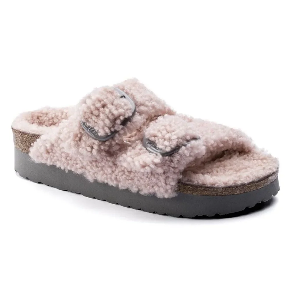 Birkenstock Arizona Crystal Rose Big Buckle Teddy Shearling Sandal EU 40 NIB
